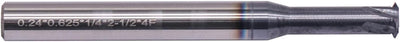 Fresa carburo sólido AlTiN 4 flautas .240"