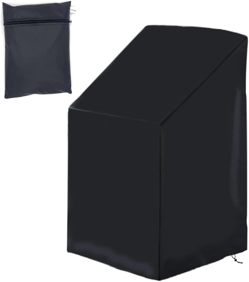 Funda impermeable silla exterior tela oxford con cordón negro