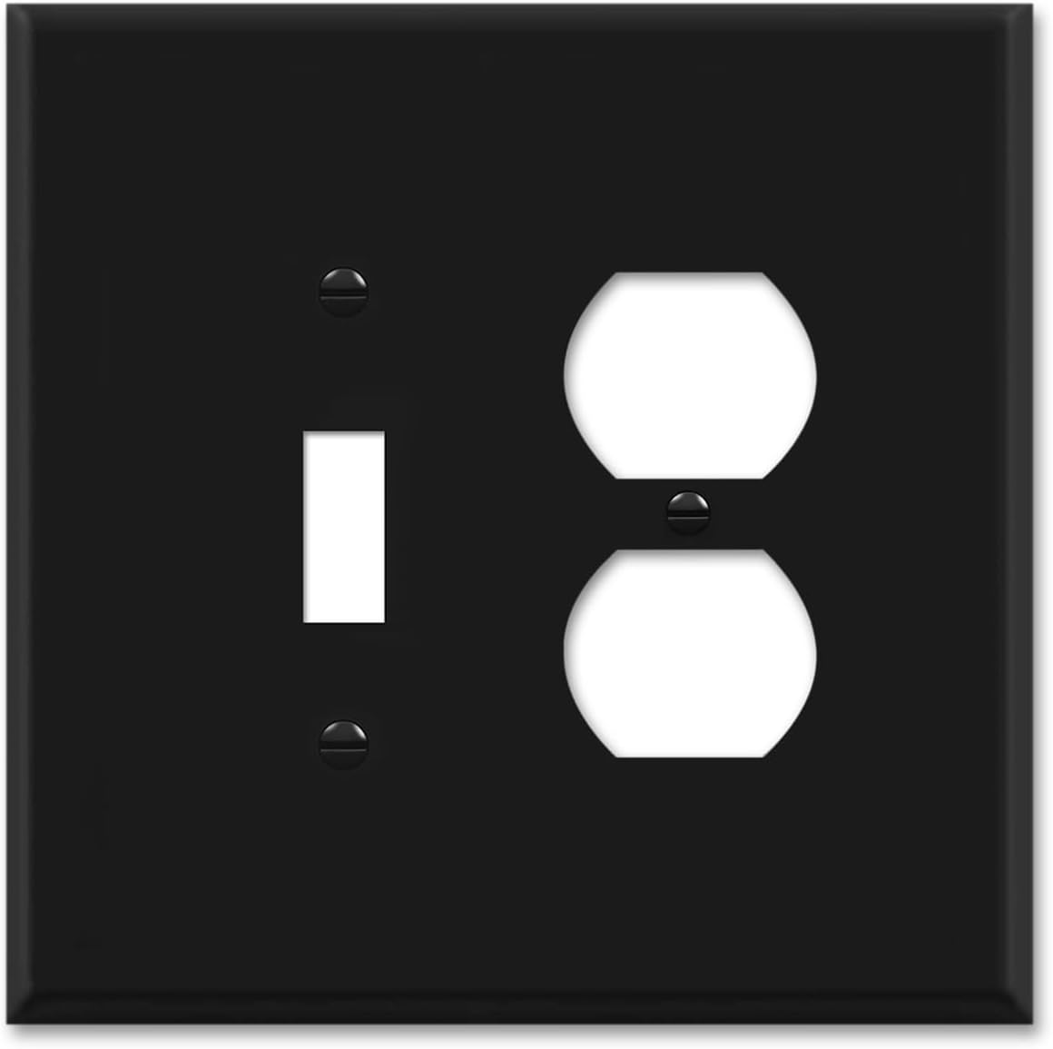Placa pared acero inox cubierta interruptor salida dúplex