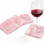 4 Pzas Posavasos Cuarzo Rosa Natural para Mesa Bar