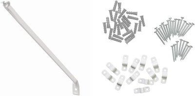 Soportes 12pulg para estantería alambre set 12 blanca