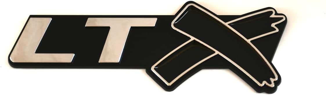 2 Pzas Emblemas LTX Chevy Corvette Negro Cromado