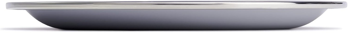 Plato acero inox reutiliz. para acampar gris abedul