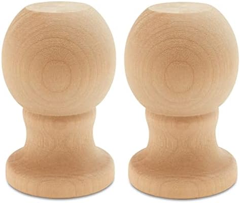 Remate madera poste bandera 1" tapa clavija set 2