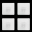 4 Ganchos adhesivos para ducha fregadero transparente