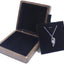 Caja regalo collar colgante nogal natural exhibidor joyas