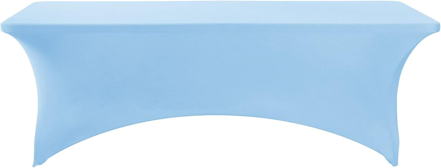 2 Manteles Elastano Universal 8x4x6ft Color Niebla Azul