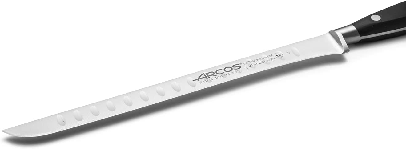 Cuchillo Jamón Acero Inox 10pulg Serie Riviera Negro