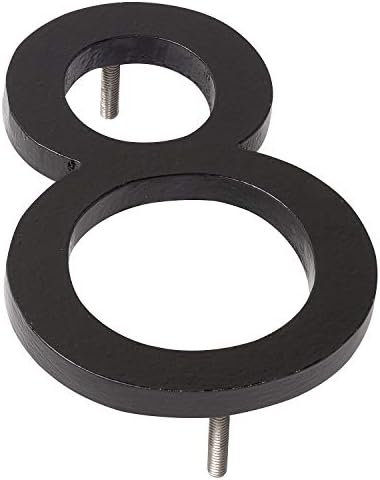 Número flotante casa 8x5.69" negro