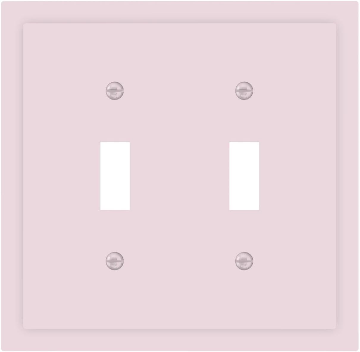 Cubierta interruptor luz doble cambio rosa claro placa pared