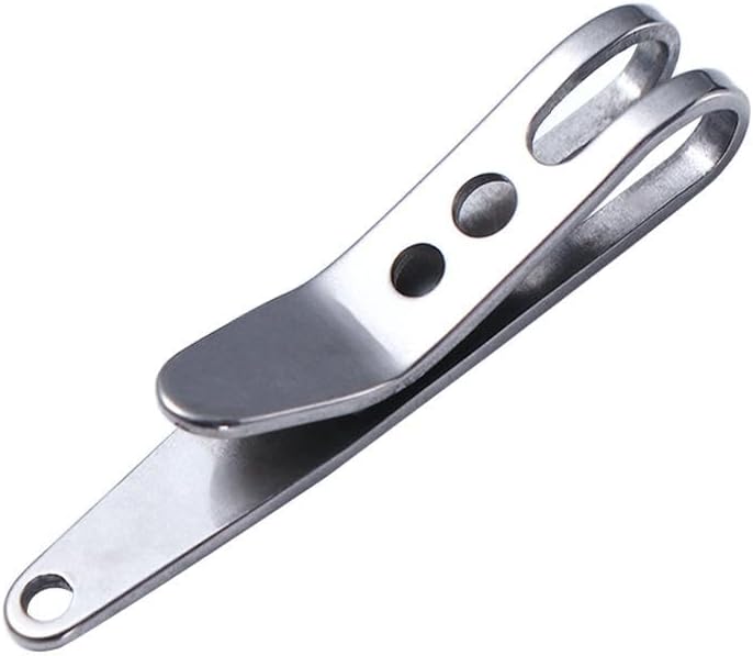 Clip suspensión bolsillo acero inox 5uds para llaves camping