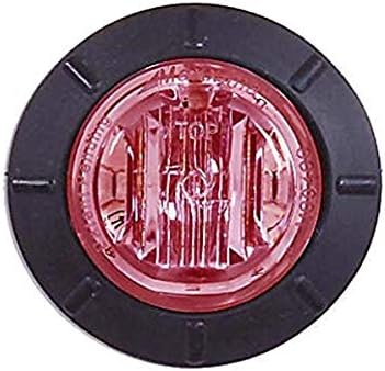 Luz marcador LED redonda transparente roja 1-1/4