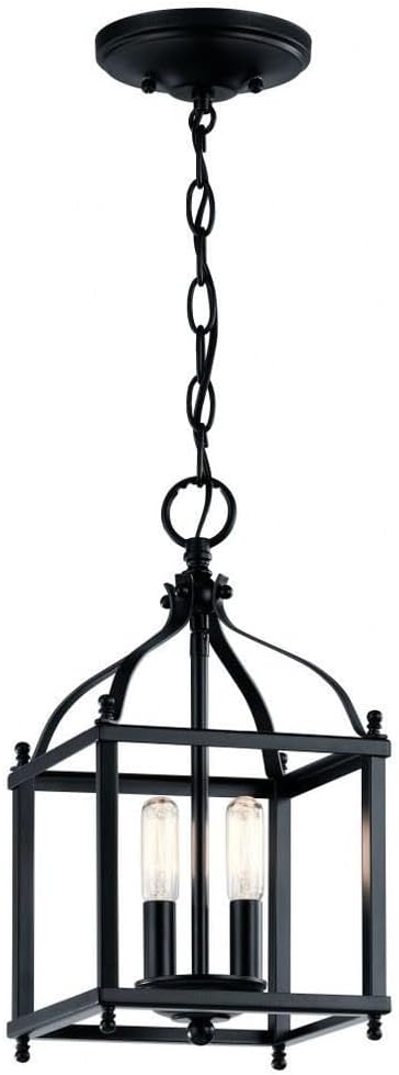 Colgante 2 luces negro 14.75pulg