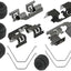 Set pinzas freno disco trasero con clips resortes