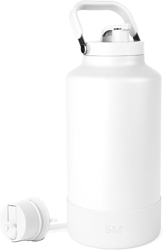 Jarra agua 1gal acero inox asa tapas intercambiables