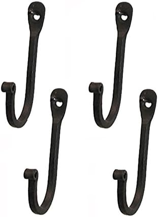 Ganchos hierro forjado set 4 decoración colonial