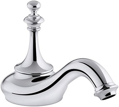 Caño baño diseño té menos asas cromo pulido