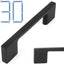 30 Tiradores Gabinete Negro Mate 5" para Cocina Dormitorio