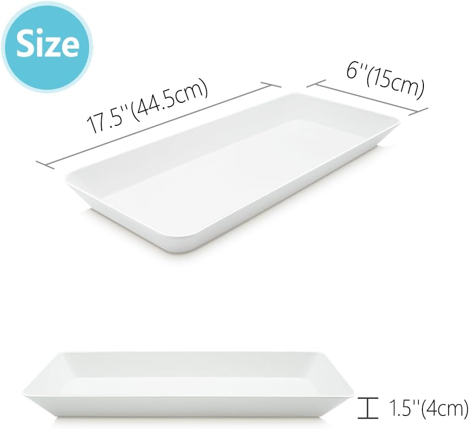 Bandeja plástico blanco 3 Pzas para frutas aperitivos