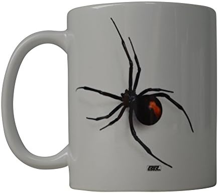 Taza café diseño araña negra regalo oficina fiesta