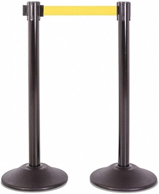 Soporte cordón retráctil 7.5ft 2 Uds Amarillo