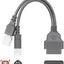 Cable adaptador OBD2 3/4 pines a 16 pines para Yamaha