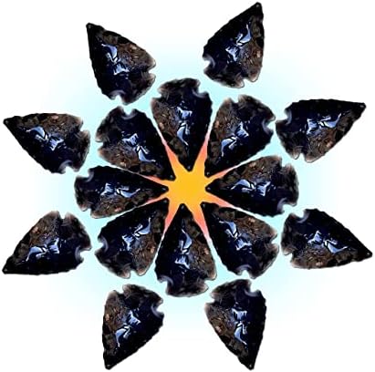 Puntas flecha obsidiana negra 20 pzas para joyas y regalos
