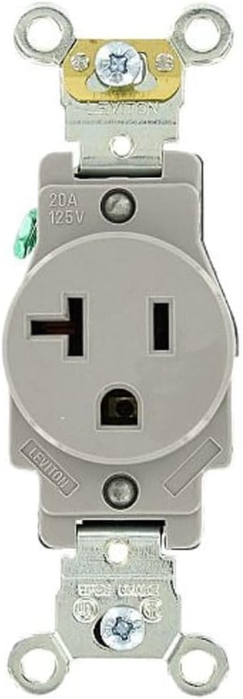 Receptáculo 20A 125V grado industrial gris