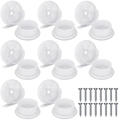 Soporte barra plástico armario 1-3/8" 16 pzas