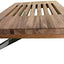 Banco ducha plegable madera teca pared 30pulg ranuras