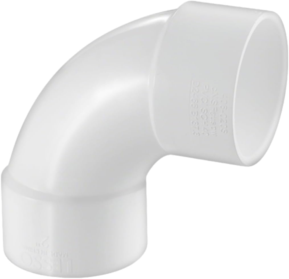 Codo PVC 2 1/2 pulg 90° Sch40 alta capacidad