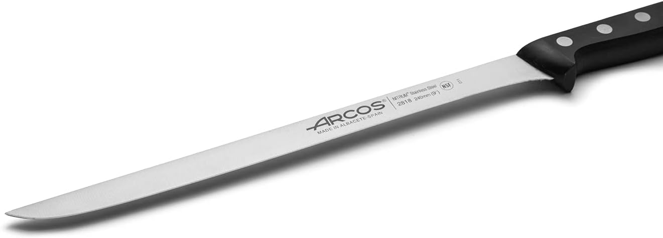 Cuchillo acero inox 9 pulg ergonómico negro