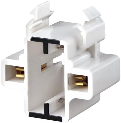 Portalámparas fluorescente compacta 2 pines blanco