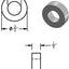 Espaciador aluminio negro 3/4x3/8 pulg redondo liso