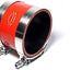 Manguera silicona 4 capas reforzada 9.53cm turbo rojo