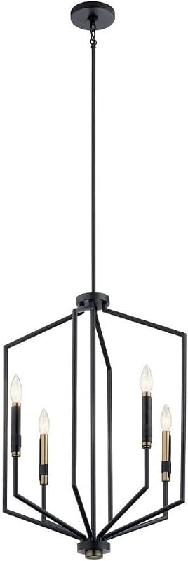 Colgante vestíbulo 27pulg 4 luces negro bronce