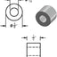 Espaciador aluminio 5/8x5/16 pulg redondo liso sin roscar