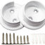 Soportes barra armario metal sólido 1-3/8'' blanco mate