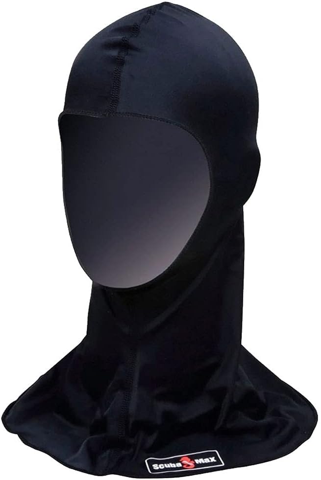 Capucha Spandex UV50 para Buceo Agua Caliente Negro