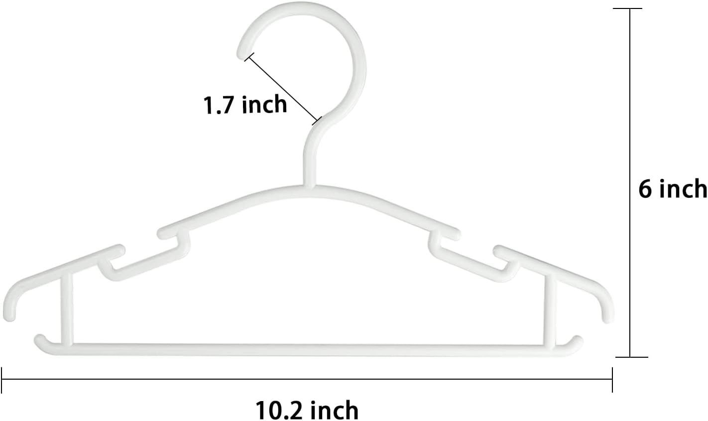 Ganchos plástico para colgar ropa bebé y niños