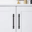 10 Tiradores Cocina 8" Negro Mate Sólidos Resistentes