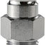 Accesorio tanque macho 1/4pulg color plateado