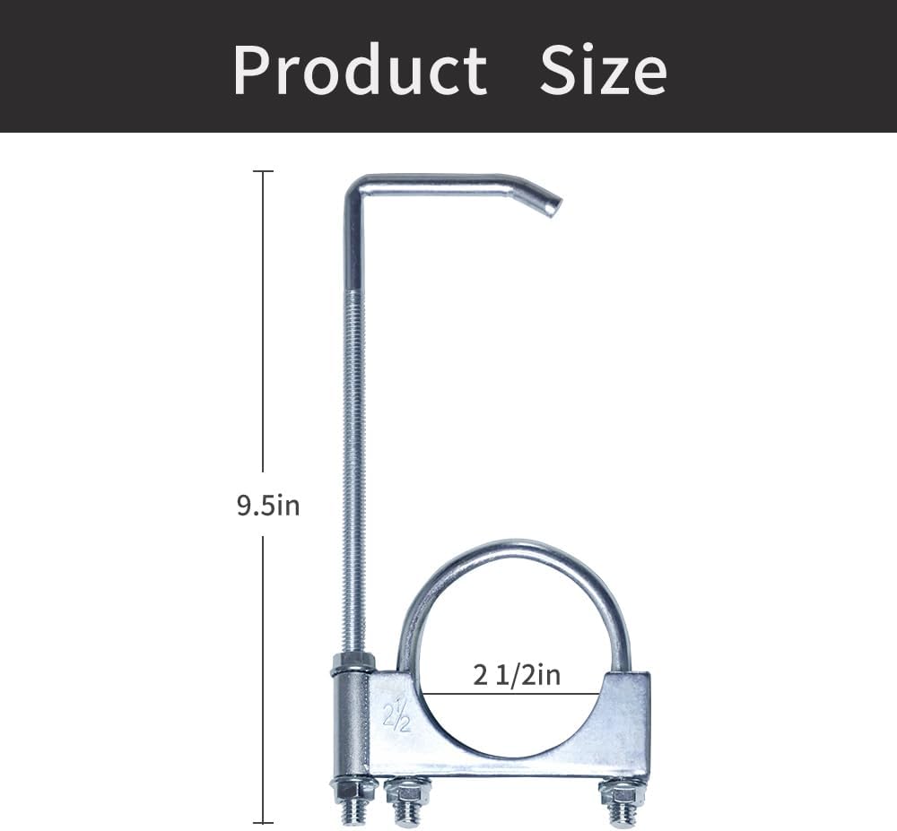 4 Pzas Abrazadera Universal Escape 2.5" con Colgador