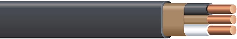 Cable Romex SIMpull™ 8/2 trenzado 75pies negro
