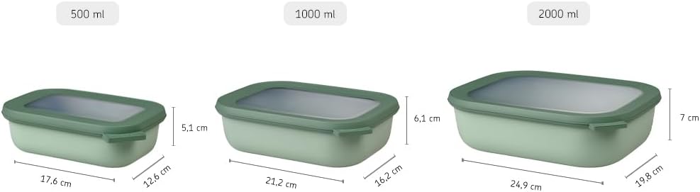 Cuenco múltiple Cirqula 68oz rectangular lila
