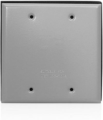 Cubierta caja eléctrica al aire libre 2 cuadrillas gris