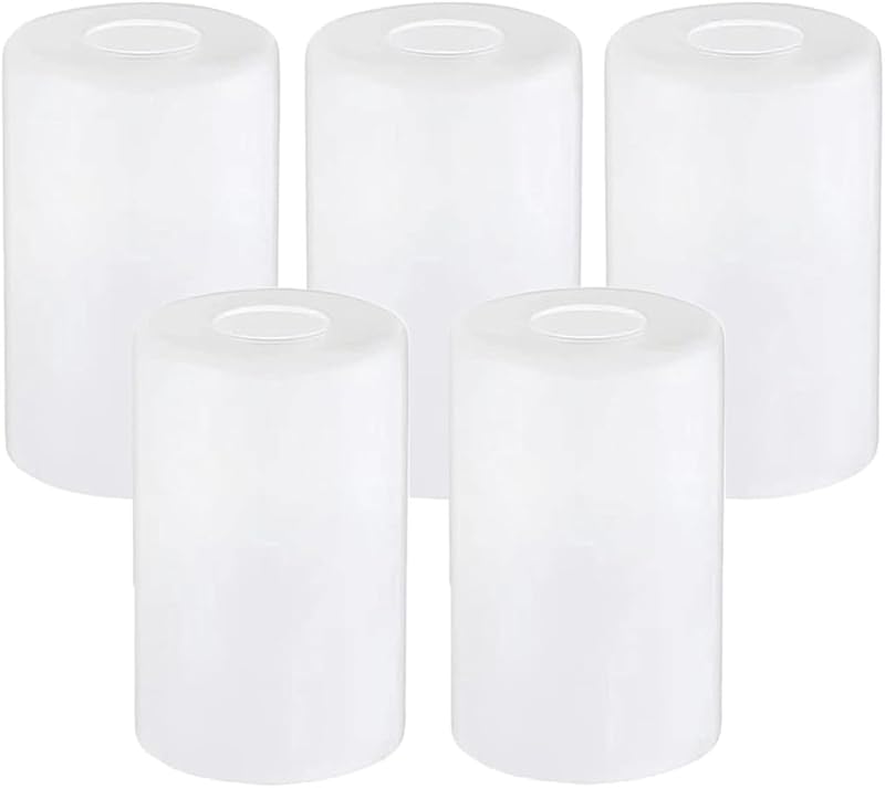 5 Pzas Pantallas Vidrio Esmerilado Blanco para Luces