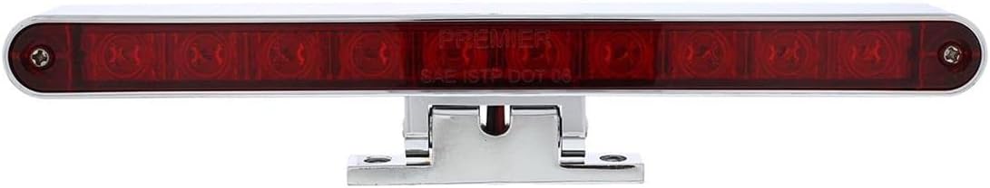 Luz freno LED doble función base giratoria cromo rojo