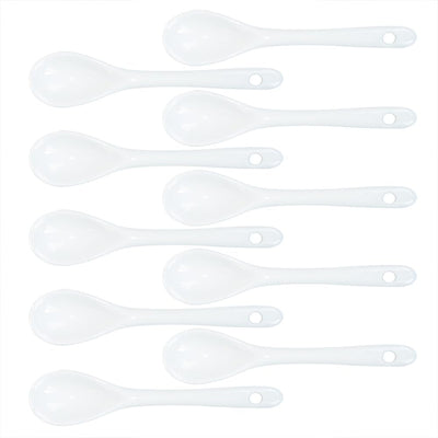 Cucharas de porcelana blanca 4.7pulg para café postre yogur