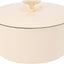 Horno holandés hierro fundido 3.5qt con tapa color queso
